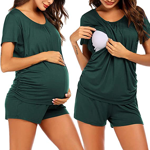 Women's Maternity Nursing Pajama Set Breastfeeding Sleepwear